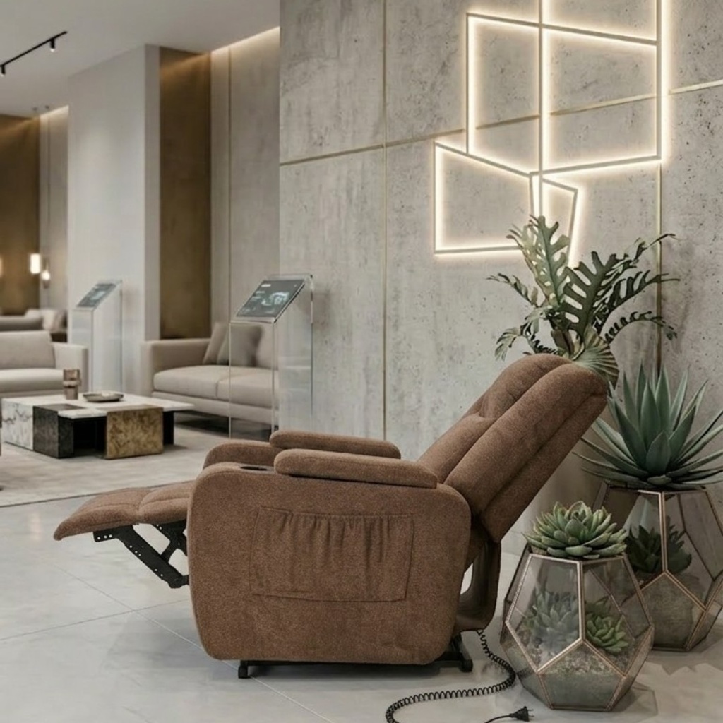 كرسي ريكلاينر كهرباء  MICRO BRWON 