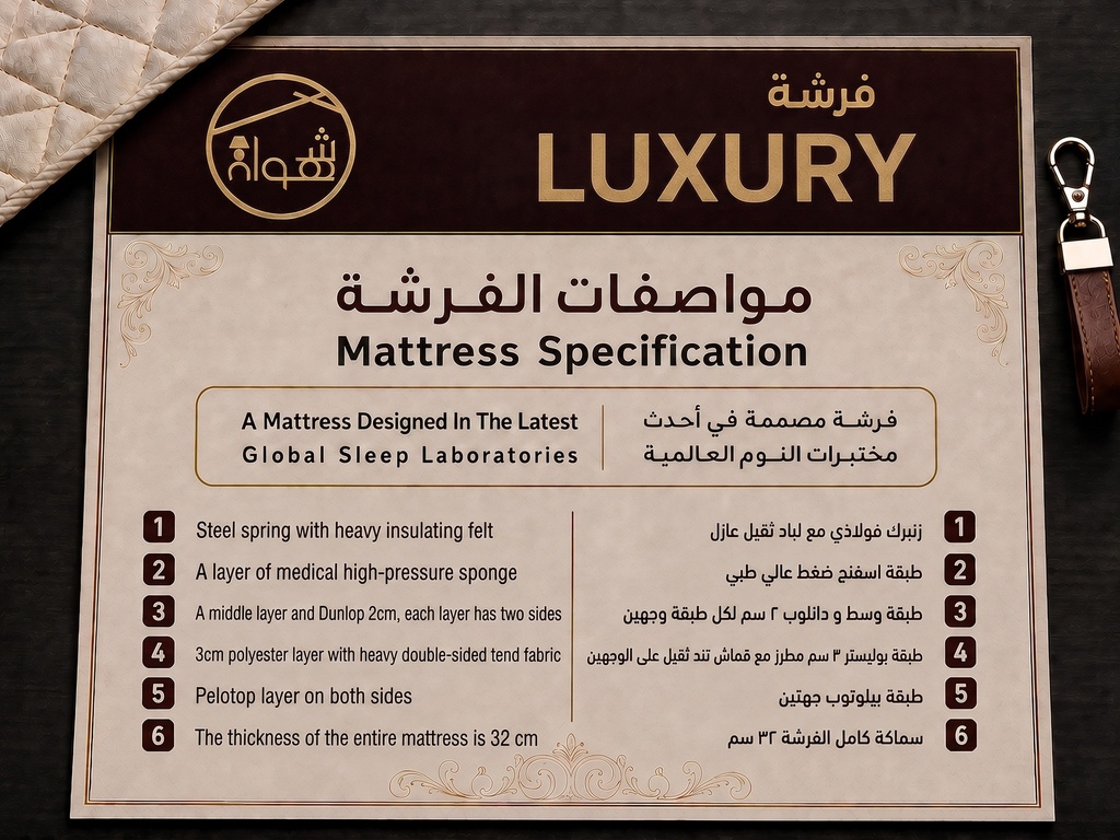 فرشة LUXURY  مفرد 100*190 