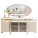 غرفة سفرة كلاسيك CAVE NEW  (فضية + دلسوار + طاولة 8 كراسي)