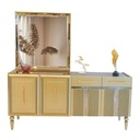 سفرة NILUVER (فضية + دلسوار + طاولة 8 كراسي)