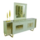 سفرة Valentino (فضية + دلسوار + طاولة 8 كراسي)