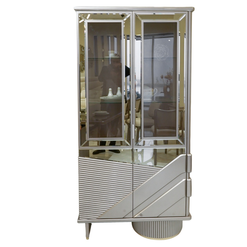 سفرة نيو كلاسيك DESIGN (فضية + دلسوار + 8كراسي)