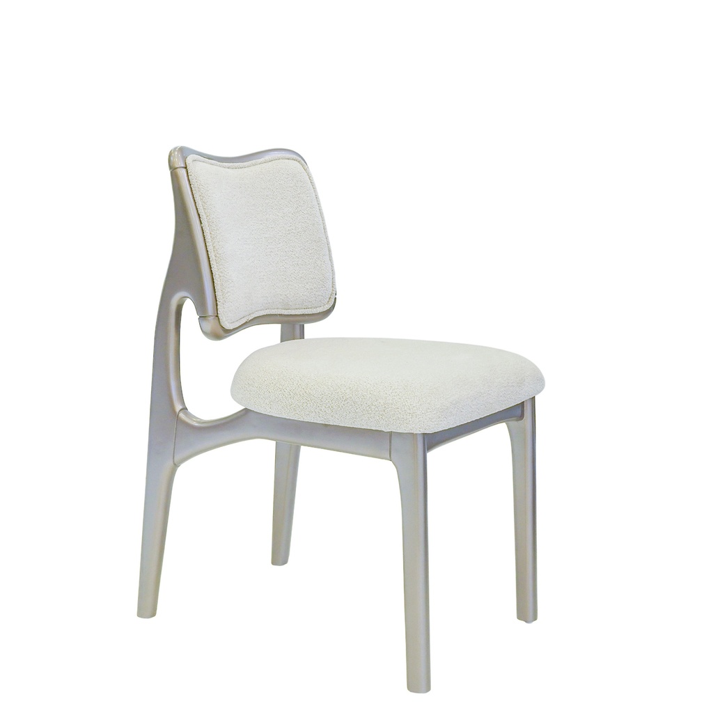 سفرة نيو كلاسيك DESIGN (فضية + دلسوار + 8كراسي)