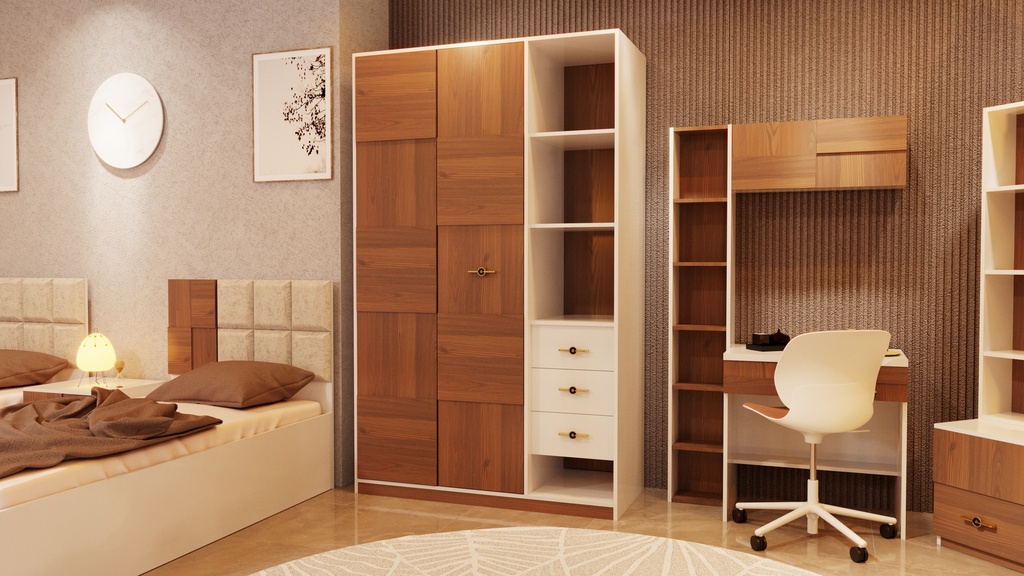 خزانة 3 درف نوم شباب BRUCSEL