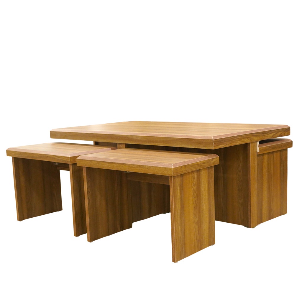 طاولة وسط + 4 جانبيات متداخلة SMOOTH  