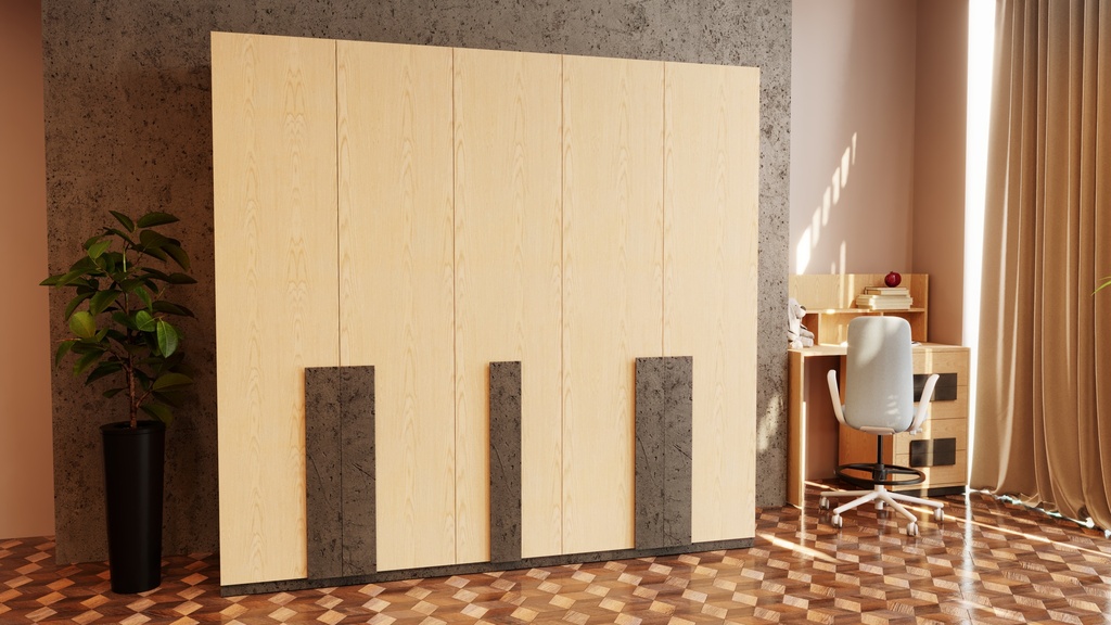 خزانة 5 درف نوم شباب مودرن HARMONY