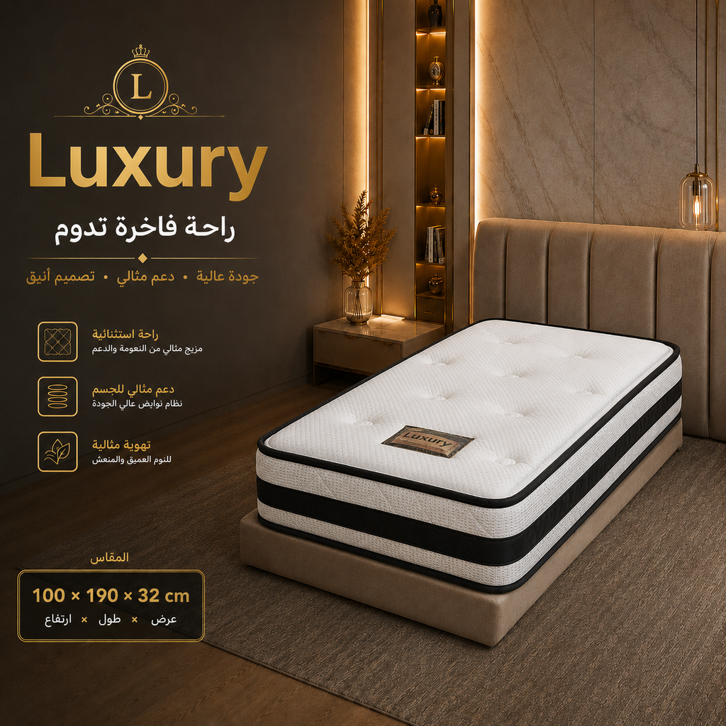فرشة LUXURY  مفرد 100*190 