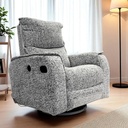 كرسي ريكلاينر FUSION ابيض موشح 