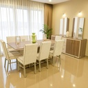 غرفة سفرة ANKRA (دلسوار + طاولة 8 كراسي)