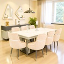 سفرة مودرن WINTER (طاولة 8 كراسي + دلسوار)