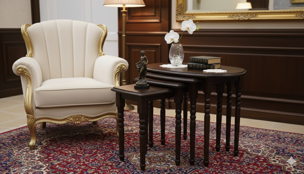 طاولة مساعد بيضوي 